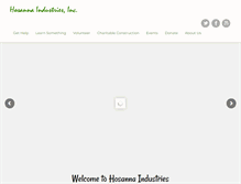 Tablet Screenshot of hosannaindustries.org